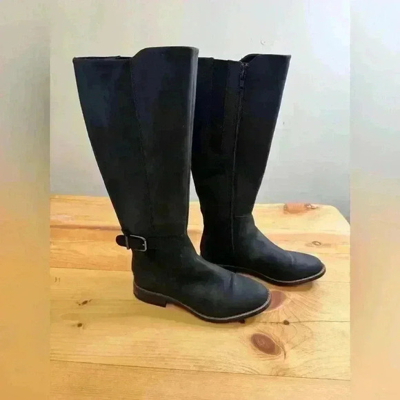 Clark’s Collection Camzin Branch Riding Buckle Detail Leather Comfortable  Boots - Picture 2 of 14